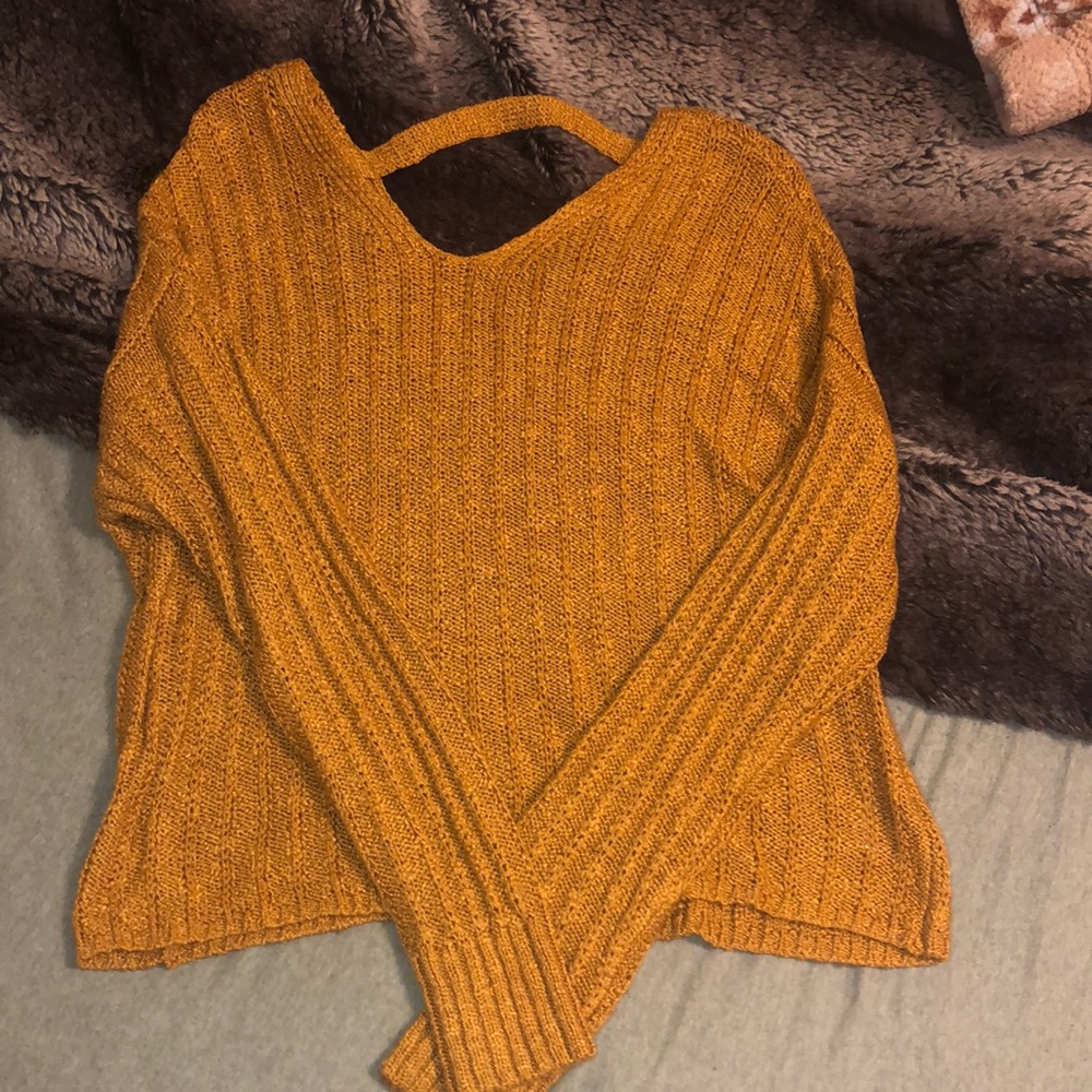 SO size xs mustard yellow knit sweater